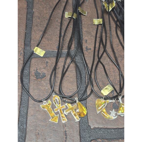 Vintage Y2k Mood Ring Style Charm Necklace Random Lot Of 12 - Picture 2 of 6